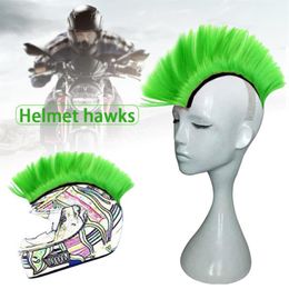 6 Colours Universal Helmet Mohawk Synthetic Wigs bicycle Motorcycle Motocross Accessories Helmet Hawks305I