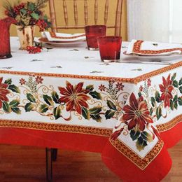 Table Cloth Christmas Tablecloth Waterproof Cloth Rectangular Tablecloth European Pastoral Style Coffee Table Cover Tablecloth