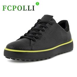 Other Golf Products New Luxury Brand Golf Shoes for Men Genuine Leather Athletic Shoes Mens Comfortable Golf Training Man Top Quality Walking Shoe HKD230727