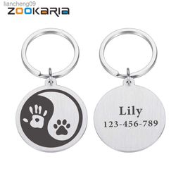 Free Engraving Pet ID Tags Customised Dog ID Collar Personalised Medal Name Number Kitten Dogs Anti-lost Pendant DIY Accessories