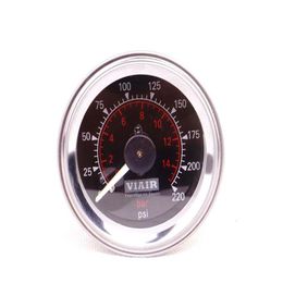 viair double needle manometer 0220psi double needle white face barometer air pressure air bag pressure258t