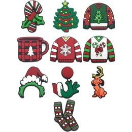 Shoe Parts Accessories Christmas Sweater Themed Decorations Charms For Clog - Perfect Alligator Jibtz Bubble Slipper Sandals Drop Deli Otg83