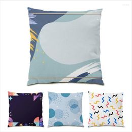 Pillow Covers Decorative Polyester Linen Living Room Decoration Simple Home Velvet Pattern Sofa Cover Pillowcase E0128
