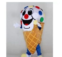 Ice Cream Mascot Costume Fancy Birthday Party Dress HalloweenCarnival Unisex Adults Outfit Adult Size Halloween