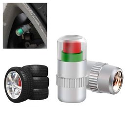 4PCS Car-Styling Car Tyre Tyre Pressure Valve Stem Caps 2 4bar 36PSI Sensor Eye Air Alert Tyre Pressure Monitoring Tools Kit244V