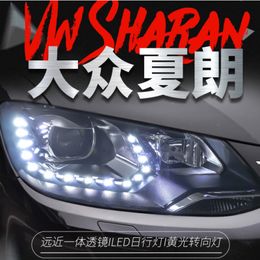 Car LED Xenon Headlight For Volkswagen Sharan 20 12-20 18 Head Light Parking Running Start Up Animation Streamer Front Lamp