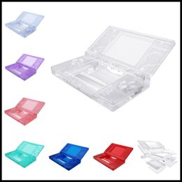 Sets Extremerate Clear Replacement Full Housing Shell, Custom Handheld Console Case Cover Button Screen Len for Nintendo Ds Lite Ndsl Curtain