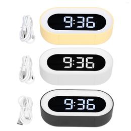 Wall Clocks Alarm For Bedrooms Easy To Read LED Digital Display Clock Adjusted Children Elderly Office Family