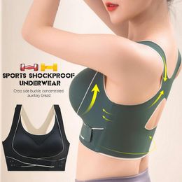 Jackets Curve Light Support Sports Bra Thin Straps Cross Pattern Patchwork Yoga Bras Running Fiess Top Underwear Women