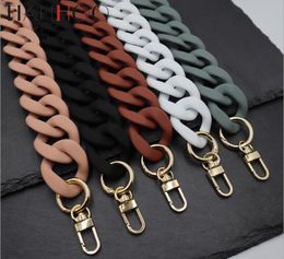 Bag Parts Accessories 120cm Chain Acrylic Womans Handbag Accessory Resin Luxury Frosted Strap Clutch Shoulder Purse 230726