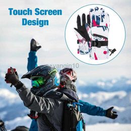 Ski Gloves Ski Snowboard Gloves Waterproof Ski Gloves Cold Weather Warm Accessories Touch-screen Soft Warm Gloves Thickened Windproof HKD230727