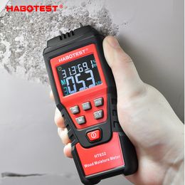 Moisture Metres HT632 Wood Moisture Metre Wall Water Tester Digital Humidity Metre HABOTEST Two Pins Hygrometer Concrete Cement Brick Detector 230727
