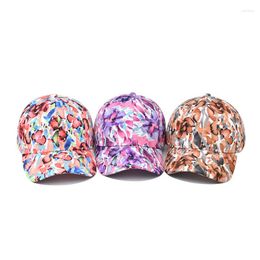 Ball Caps VACIGODEN Cotton Fashion Tie Dye Baseball Cap Women Personality Gradient Color Peaked Men Outdoor Sports Sun Protection Hat