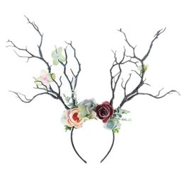 Christmas Decorations Antlers Headband Po Studio Sen Department Branch Dress Up Head Decor Accessories316b