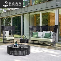 Camp Furniture Outdoor Leisure Rattan Sofa Chair Three Courtyard Waterproof Sunscreen Combination