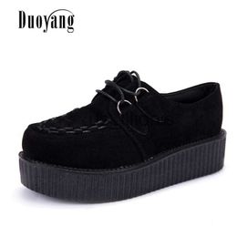 Dress Shoes Creepers casual shoes woman sneakers women shoes ladies platform shoes 2022 Lace-up Women Flats Female shoes loafers J230727