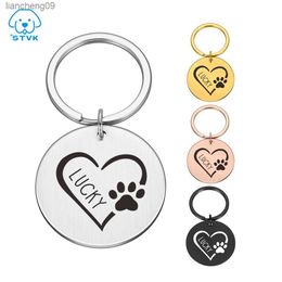 Double-side Customised Name Address Tags Pet Dog Tags Cat Collar Accessories Pet ID Dog Tags Collars Stainless Steel Cat Tag L230620