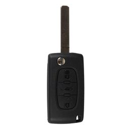 3 Buttons Folding Key Shell Remote Key Fob Case For CITROEN C3 C4 C5 C6 Tire Pressure Alarm car-styling299J