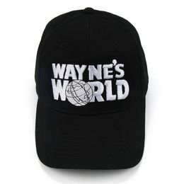 Ball Caps Waynes World Black Cap Hat Baseball Fashion Style Cosplay Embroidered Trucker Unisex Mesh Adjustable Size 230727