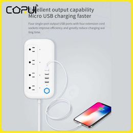 Smart Power Plugs New Tuya WiFi Smart Plug Regulation Plug-in Sub-control Switch Voice Control Timing Switch Smart Home Work With Alexa Hom HKD230727