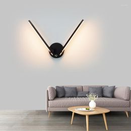 Wall Lamps Nordic Minimalist Creative Family Indoor Lamp With Arm 300° Freely Adjustable Background Living Room Bedroom LED