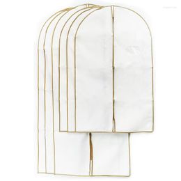 Storage Bags Clothes Hanging Cover Non-woven Fabrics Bag With Hook Design 6Pcs Garment For Closet Dress