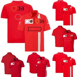 F1 T-shirt Formula 1 Red Team T-shirts Summer Men's Casual Breathable Polo Shirts Fashion Lapel T-Shirt Plus Size Racing Jers297E