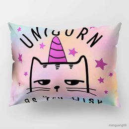 Cushion/Decorative Home Bedroom Decor Car Rectangular Cushion Cover Fresh Cute Unicorn Long case Living Room Decor R230727