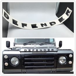 Car Accessories For Land Rover Defender Front Bonnet Emblem Logo Badge Lettering Sticker3178