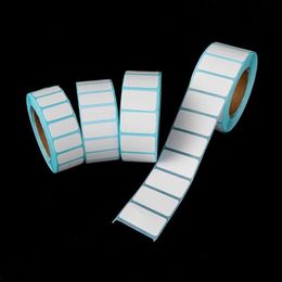 1000pcs Roll White Adhesive Paper Thermal Label Sticker Paper Supermarket Blank Label Direct Print Waterproof Stickers276r