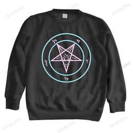 Men's Hoodies Pastel Goth Lucifer Sign Yami Kawaii Humor White Geek Print Male Spring Fashion Sweatshirts Men Cotton Tops Euro Size Boys