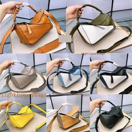 L Brand Two-tone puzzle handbag Designer Geometric Bag Women Single Shoulder Luxury Fashion bags Leather Portable Diagonal Cross Bags Woman tote handbags