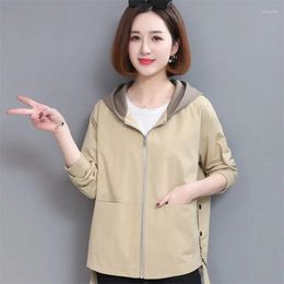 Women's Trench Coats Double-Layer Windbreaker Women Coat Short 2023 Korean Version Of The Female Spring Autumn Mother Jacket Tide Ins