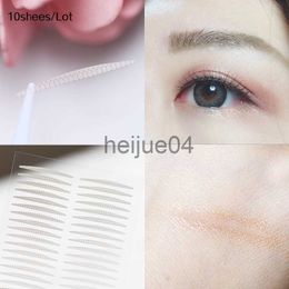 Eyelid Tools 10 Sheets Invisible Eyelid Makeup Stickers Transparent Double Eyelid Tapes Tool Waterproof Fibre Stickers for Eyelid Wholesale x0726