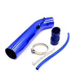 76mm 3 Cold Air Intake Induction Pipe Kit Silicone Vacuum Hose Clamps Car Universal Trim Red Silver Blue Aluminium Tube 208q