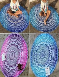 Round Beach Towel Sarong bath towels Party wedding Christmas decorations cotton printed table cloth vintage yoga picnic mat wall