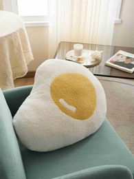 Cushion/Decorative REGINA Kawaii Fried Egg Design Throw Super Soft Cozy Seat Back Cushion For Sofa Couch Chair Car Home Decor Bed s