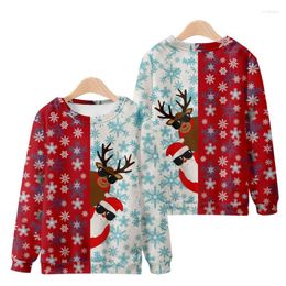 Men's Hoodies 2023 Christmas Style Pattern 3D Printed Men Women Long Sleeve Round Neck Hoodie Fashion Casual Sweatshirts