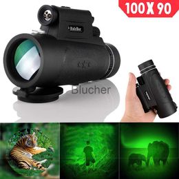 Telescopes Outdoor Day Night Vision 100x90 Optical Monocular Hunting Hiking Telescope Waterproof Singal Focus Monocular Telescopes #G4 x0727