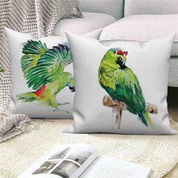 Cushion/Decorative Customizable Throw Cover Home Decor Sofa Decorative Cover Tropical Bird Flamingo Animal Plant Cushion Cover