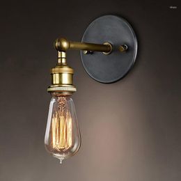 Wall Lamp Retro Sconce Vintage Lamps LED Loft E27 Bulb Plated Iron Lights For Home Deco Industrial Light Fixtures Luminaria