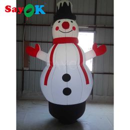 SAYOK 6.56 foot tall Christmas inflatable snowman with LED light inflatable snowman model used for indoor gardens at Christmas parties