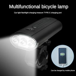 Bike Lights bicycle light night riding super bright front usb rechargeable strong mountain bike equipment 230726