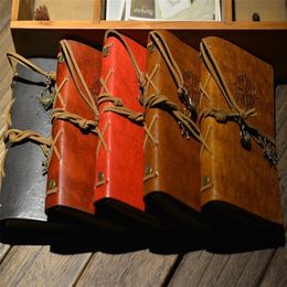 Whole-5PC Vintage Nautical Applied Faux Leather Cover Journal Diary Blank String Notebook196K