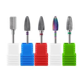 Nail Art Drill Bit Nail File Grinder Stainless Steel Electric Machine Files Polishing Cuticle Remover Fine Cross Teeth Pedicure Grinding for Gel