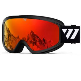 Ski Goggles JULI Brand Professional Ski Goggles Double Layers Lens Anti-fog UV400 Ski Glasses Skiing Snowboard Gogglesw Goggles Men Women W1 230726