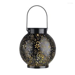 Hanging Solar Lights Outdoor Waterproof Garden Decor Decorative Light With Hollowed-Out Design For