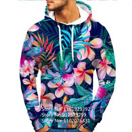 Men's Hoodies Vintage Floral Design Print Men/wimen Long Sleeve Flower Sweatshirt Autumn Streetwear Sport Pullover