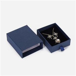 Jewelry Boxes Kraft Box With Sponge Inside Gift Cardboard For Ring Necklace Earring Jewelrys Display Packaging Drop Delivery Ot1Nx