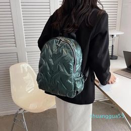 Designer Backpack Winter Warm Space Down Women's Plaid Female School Backpacks Bags Rucksack Dailytravel